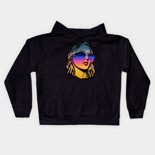 Vapourwave Girl - full colour Kids Hoodie